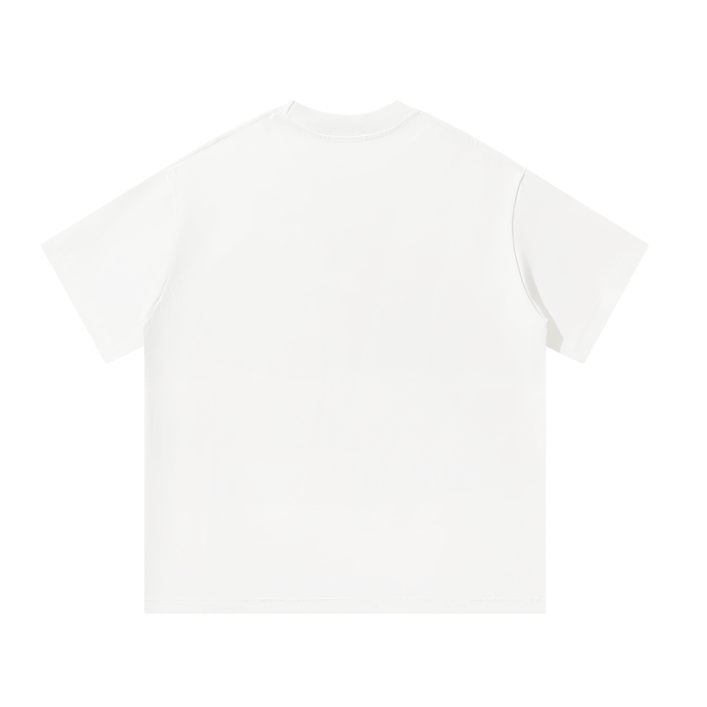 Oversized white and pink tee