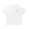 Oversized white and pink tee
