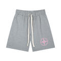 pink and grey baggy shorts